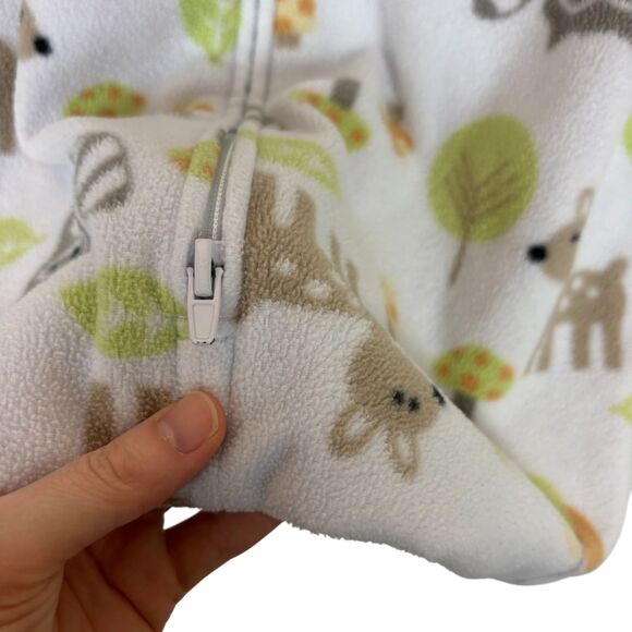 Halo Sleepsack Fleece Racoon Deer Woodland Print Size Small Birth to 6 Months - Picture 2 of 5